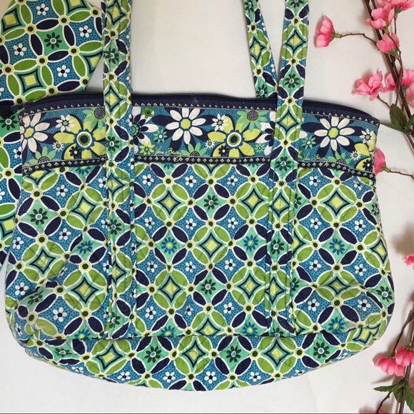 Vera Bradley Tote Purse Structured Bottom - Picture 2 of 7